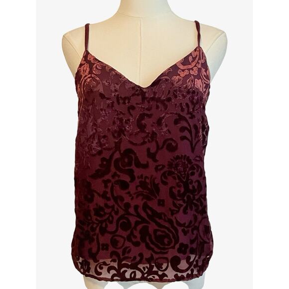 Xhilaration Y2K Babydoll Burnout Velvet Tank Top Womens Small Whimsigoth Bella - Picture 1 of 9
